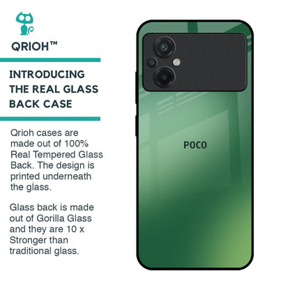 Green Grunge Texture Glass Case for Poco M5
