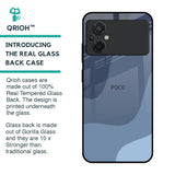 Navy Blue Ombre Glass Case for Poco M5