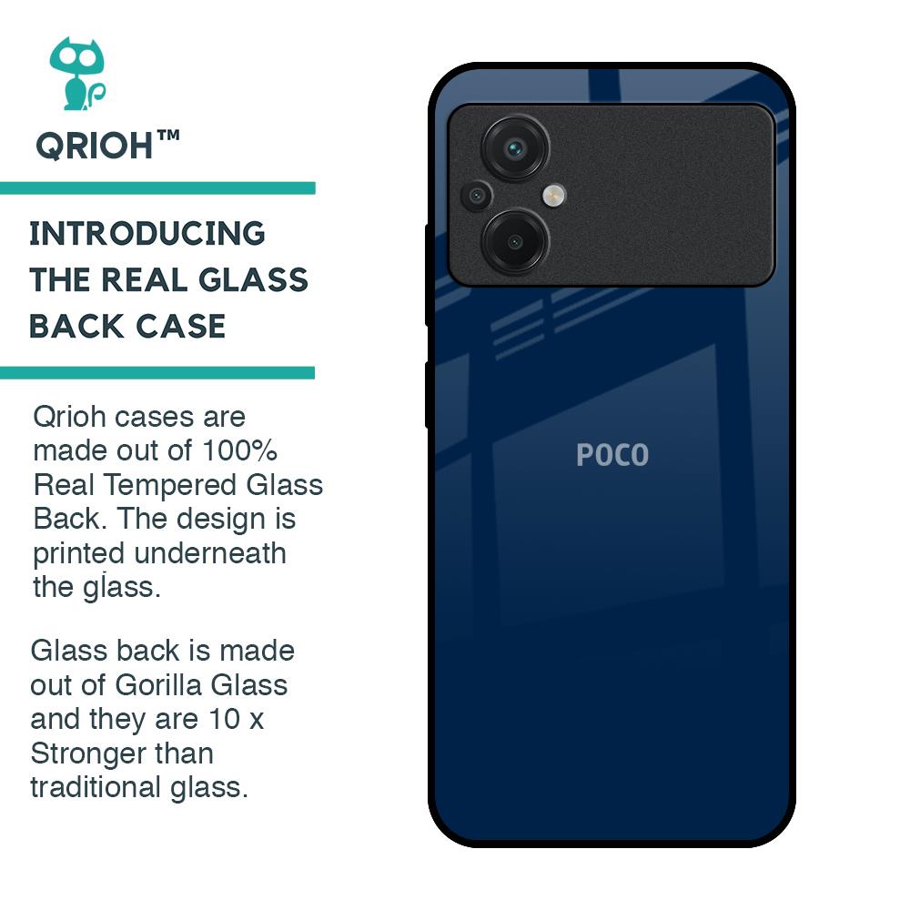 Royal Navy Glass Case for Poco M5