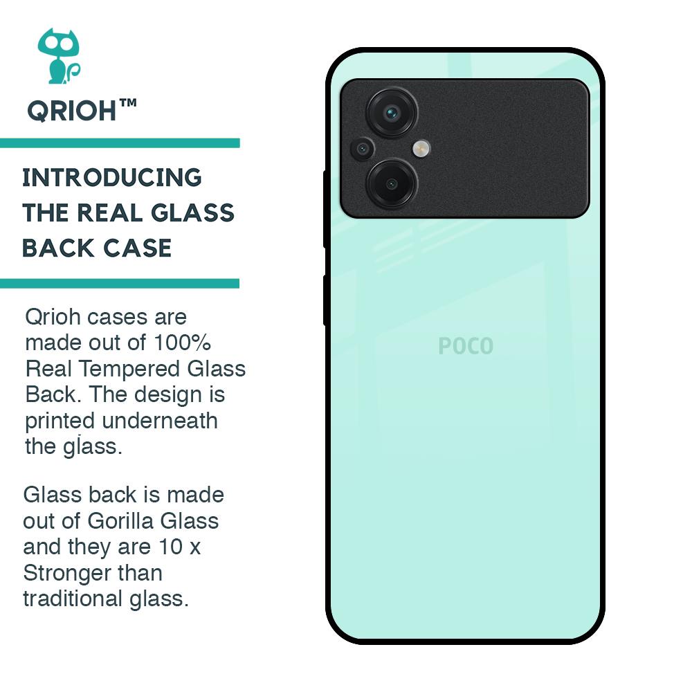 Teal Glass Case for Poco M5