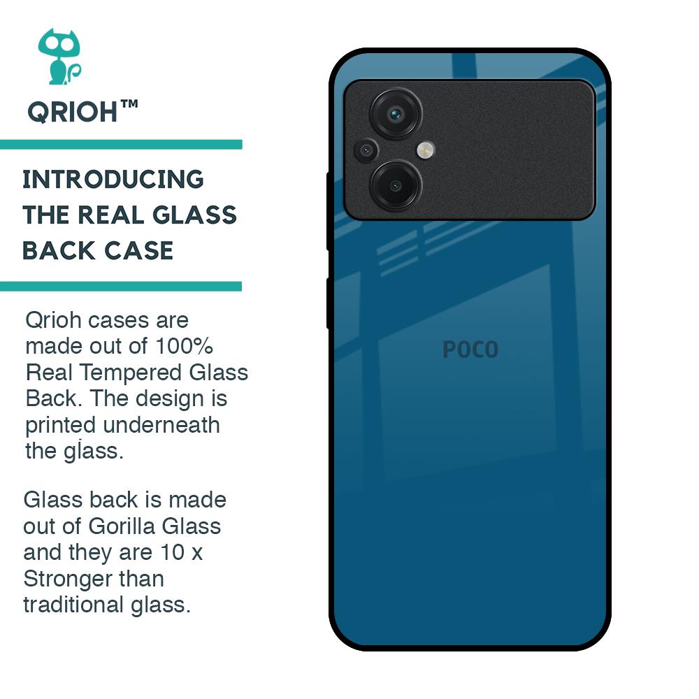 Cobalt Blue Glass Case for Poco M5