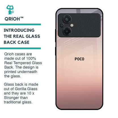 Golden Mauve Glass Case for Poco M5