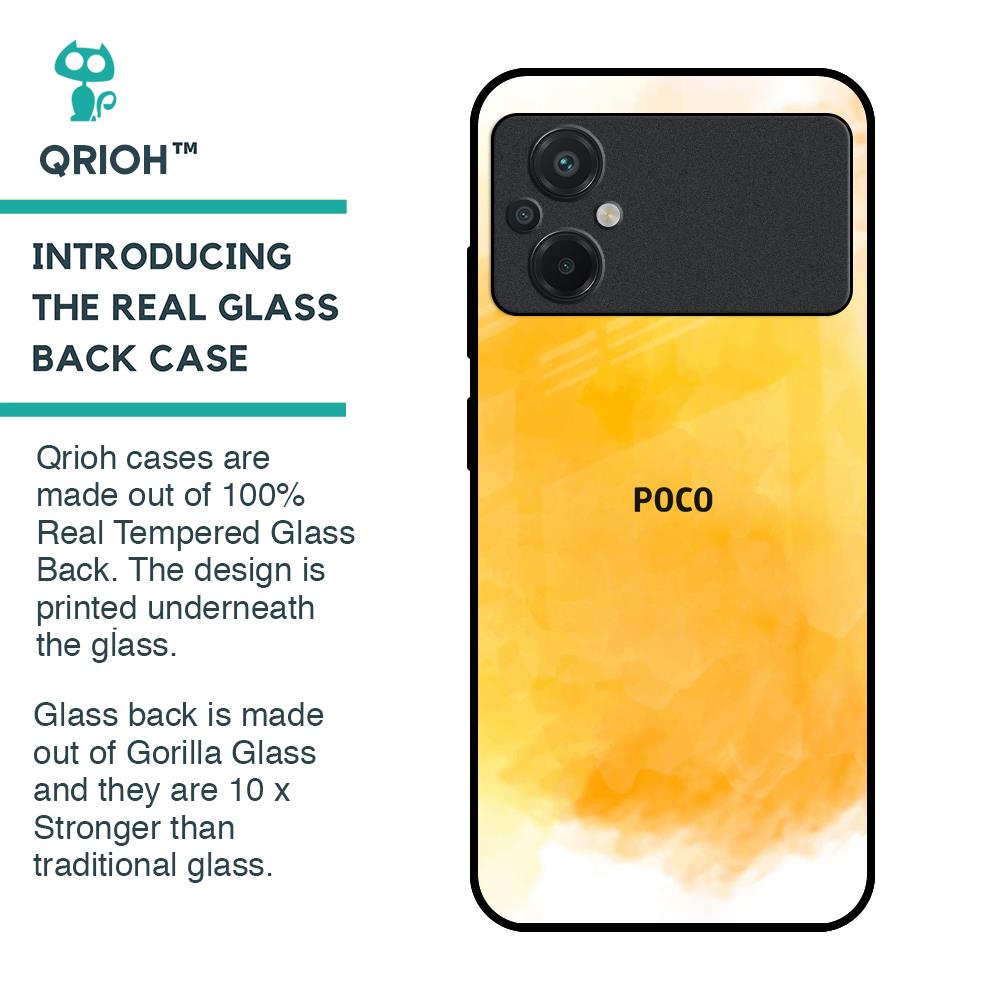 Rustic Orange Glass Case for Poco M5