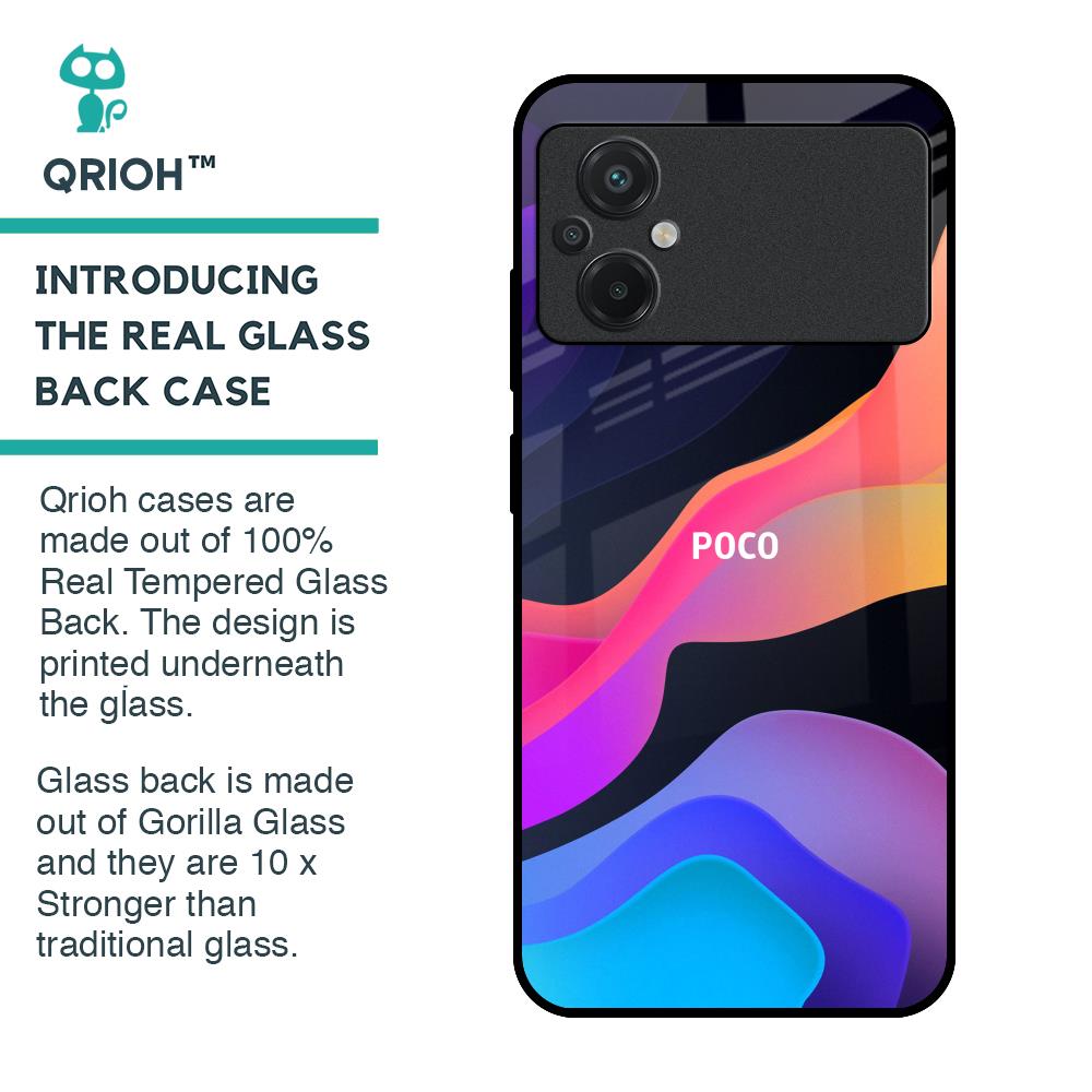 Colorful Fluid Glass Case for Poco M5