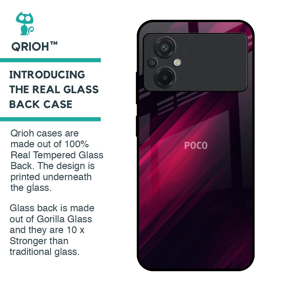 Razor Black Glass Case for Poco M5