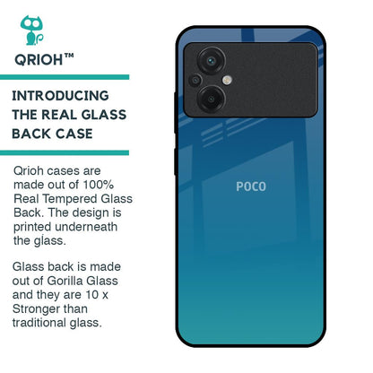 Celestial Blue Glass Case For Poco M5