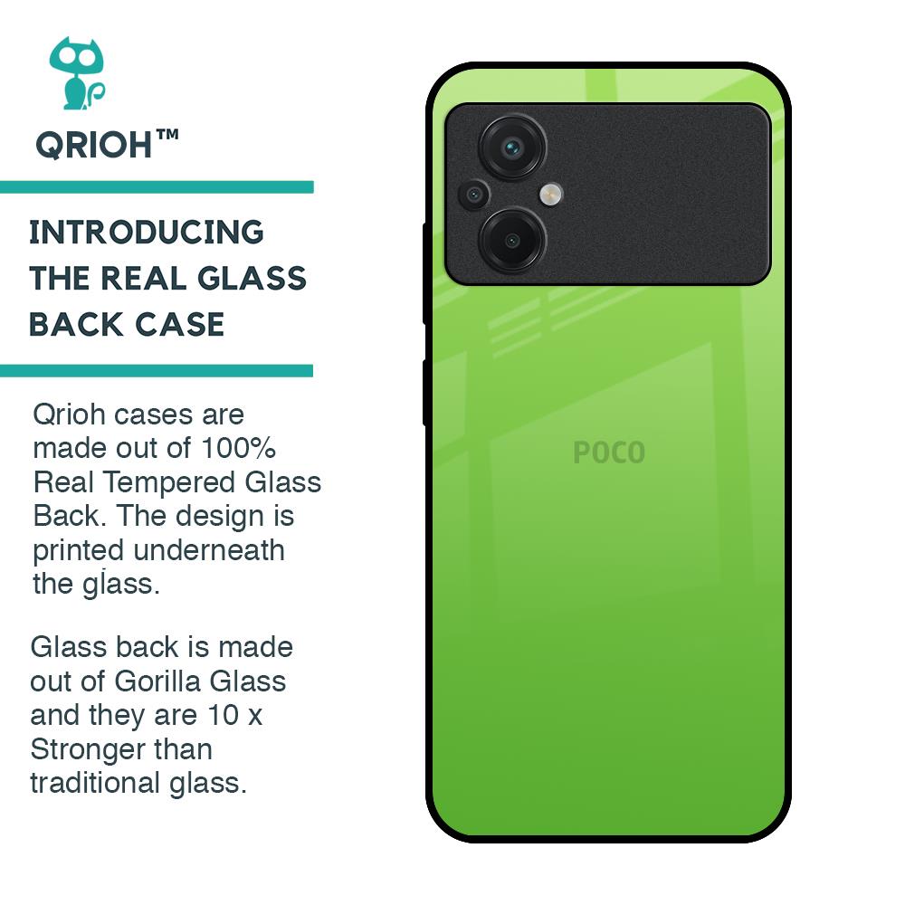 Paradise Green Glass Case For Poco M5