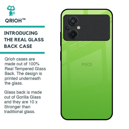 Paradise Green Glass Case For Poco M5