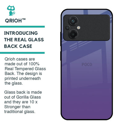 Indigo Pastel Glass Case For Poco M5