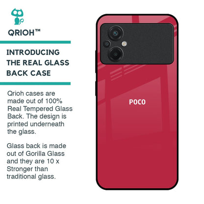 Solo Maroon Glass case for Poco M5