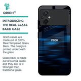 Blue Rough Abstract Glass Case for Poco M5