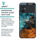 Golden Splash Glass Case for Poco M5