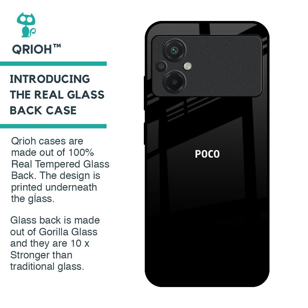 Jet Black Glass Case for Poco M5