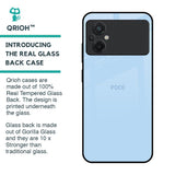 Pastel Sky Blue Glass Case for Poco M5