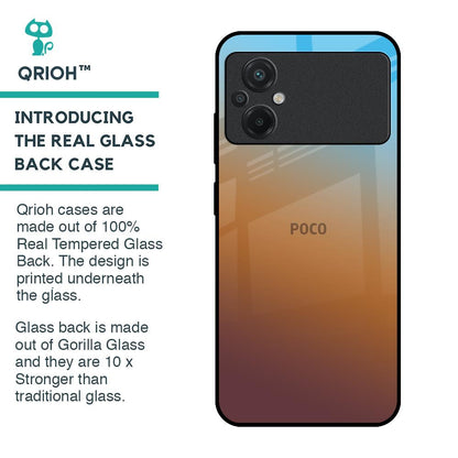 Rich Brown Glass Case for Poco M5