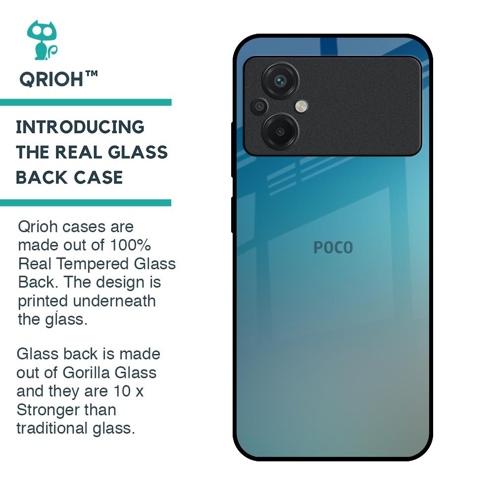Sea Theme Gradient Glass Case for Poco M5