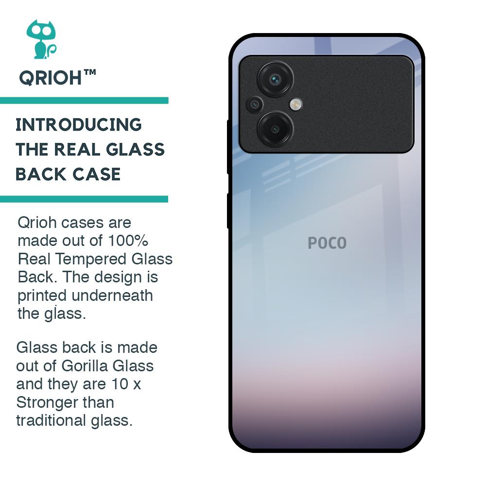 Light Sky Texture Glass Case for Poco M5