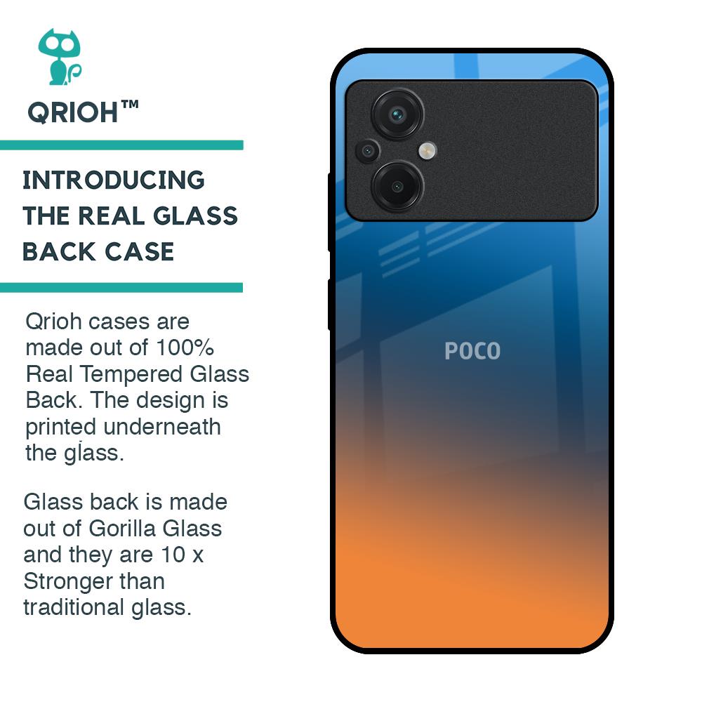 Sunset Of Ocean Glass Case for Poco M5