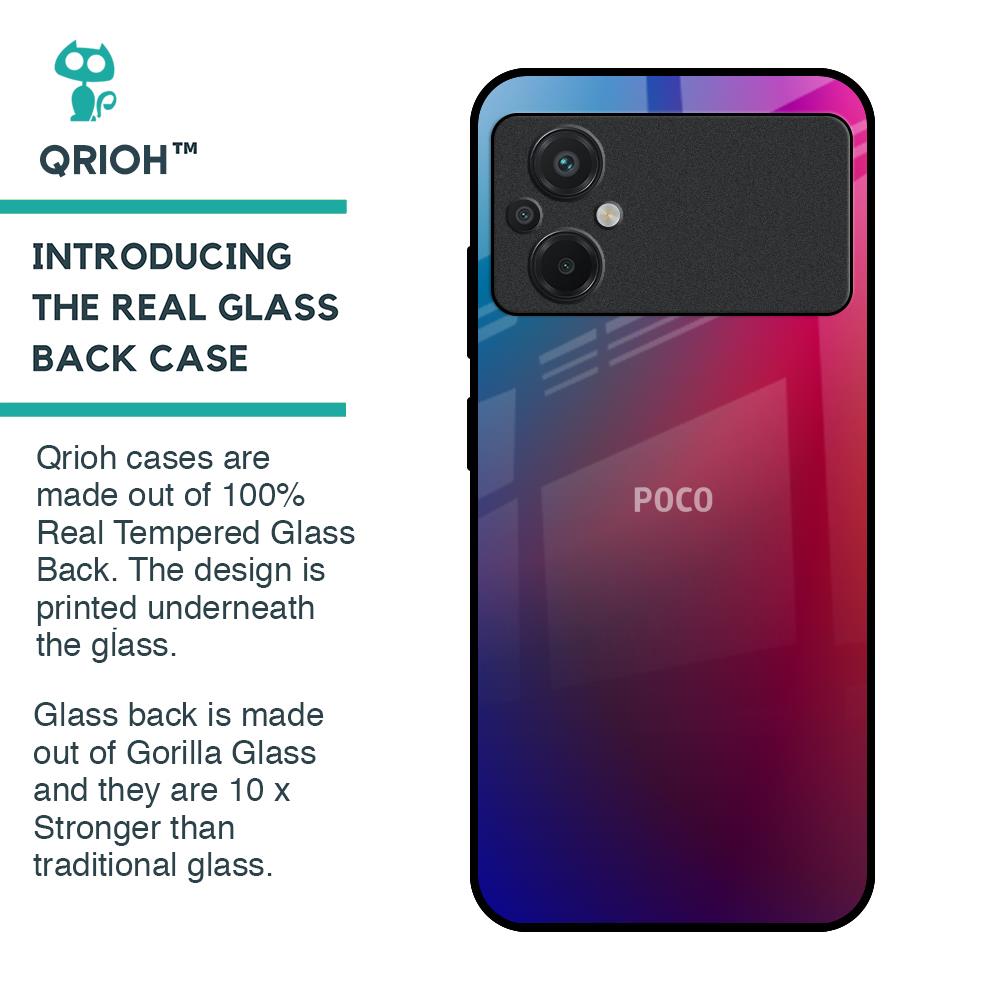 Magical Color Shade Glass Case for Poco M5