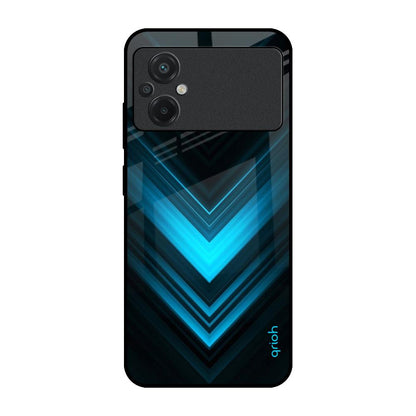 Vertical Blue Arrow Poco M5 Glass Cases & Covers Online