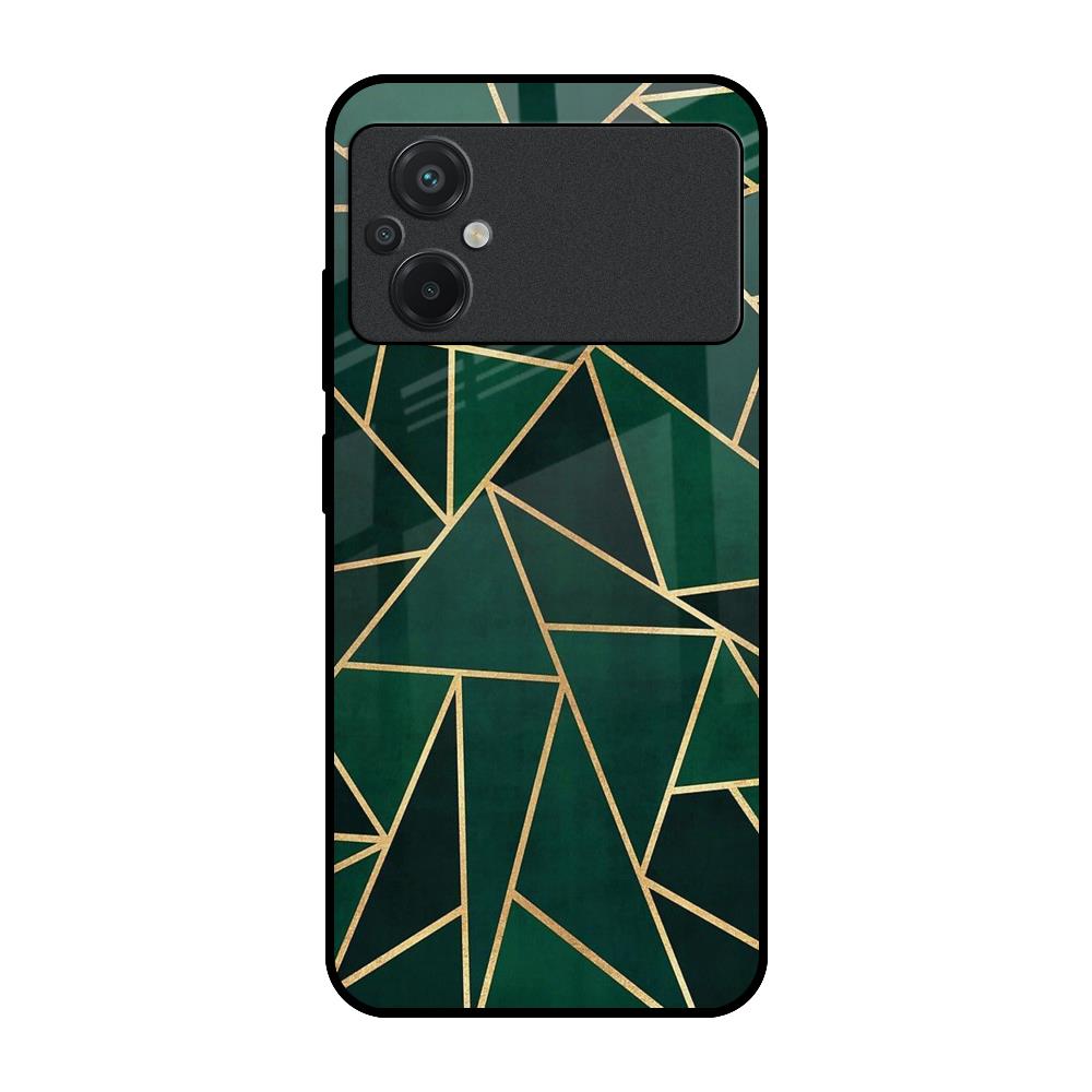 Abstract Green Poco M5 Glass Cases & Covers Online