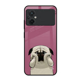 Funny Pug Face Poco M5 Glass Cases & Covers Online