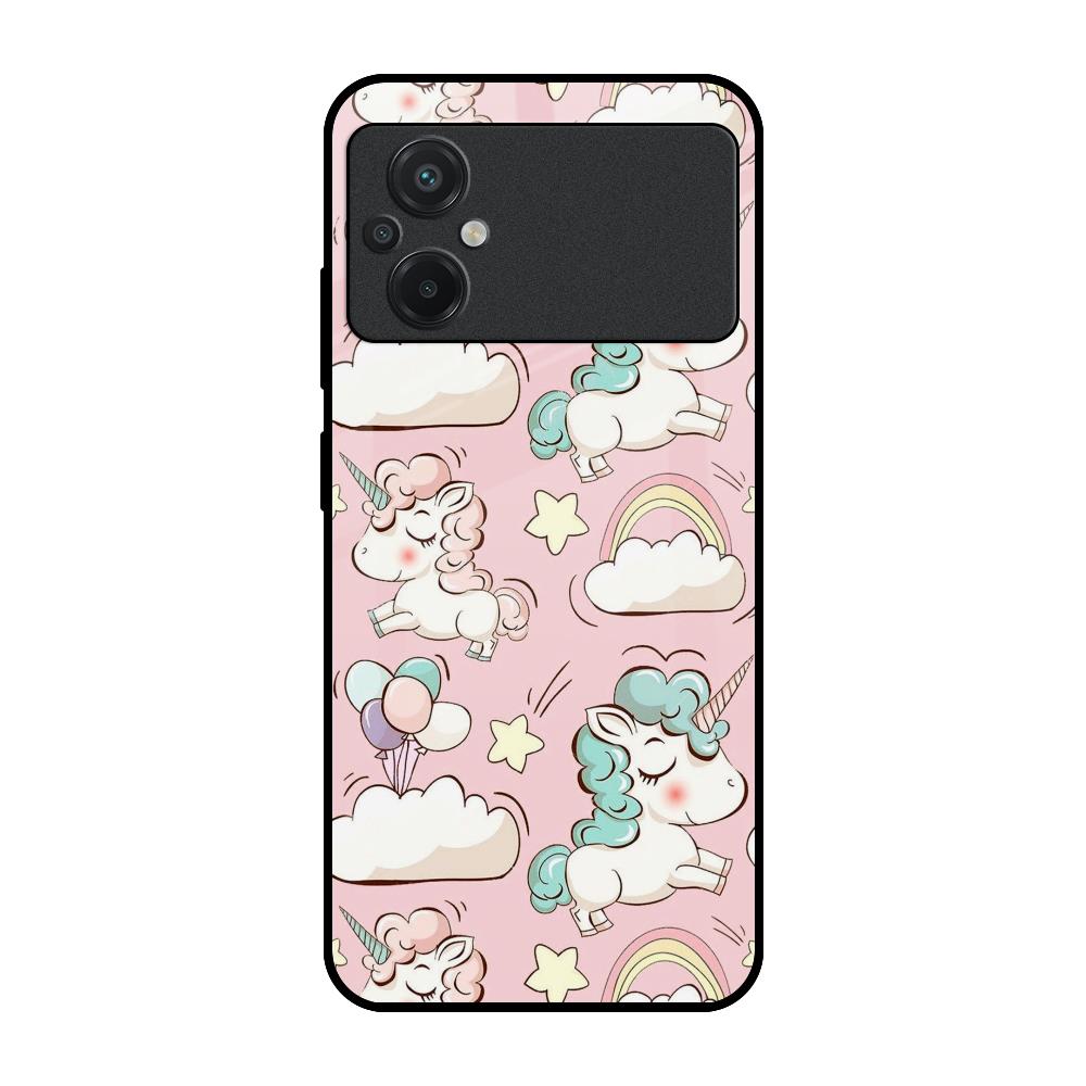 Balloon Unicorn Poco M5 Glass Cases & Covers Online