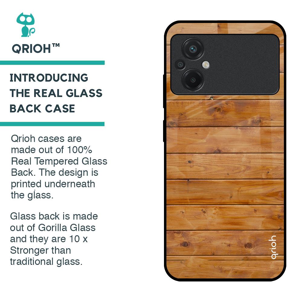 Timberwood Glass Case for Poco M5
