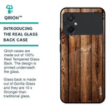 Timber Printed Glass case for Poco M5