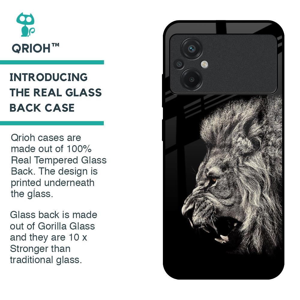 Brave Lion Glass case for Poco M5