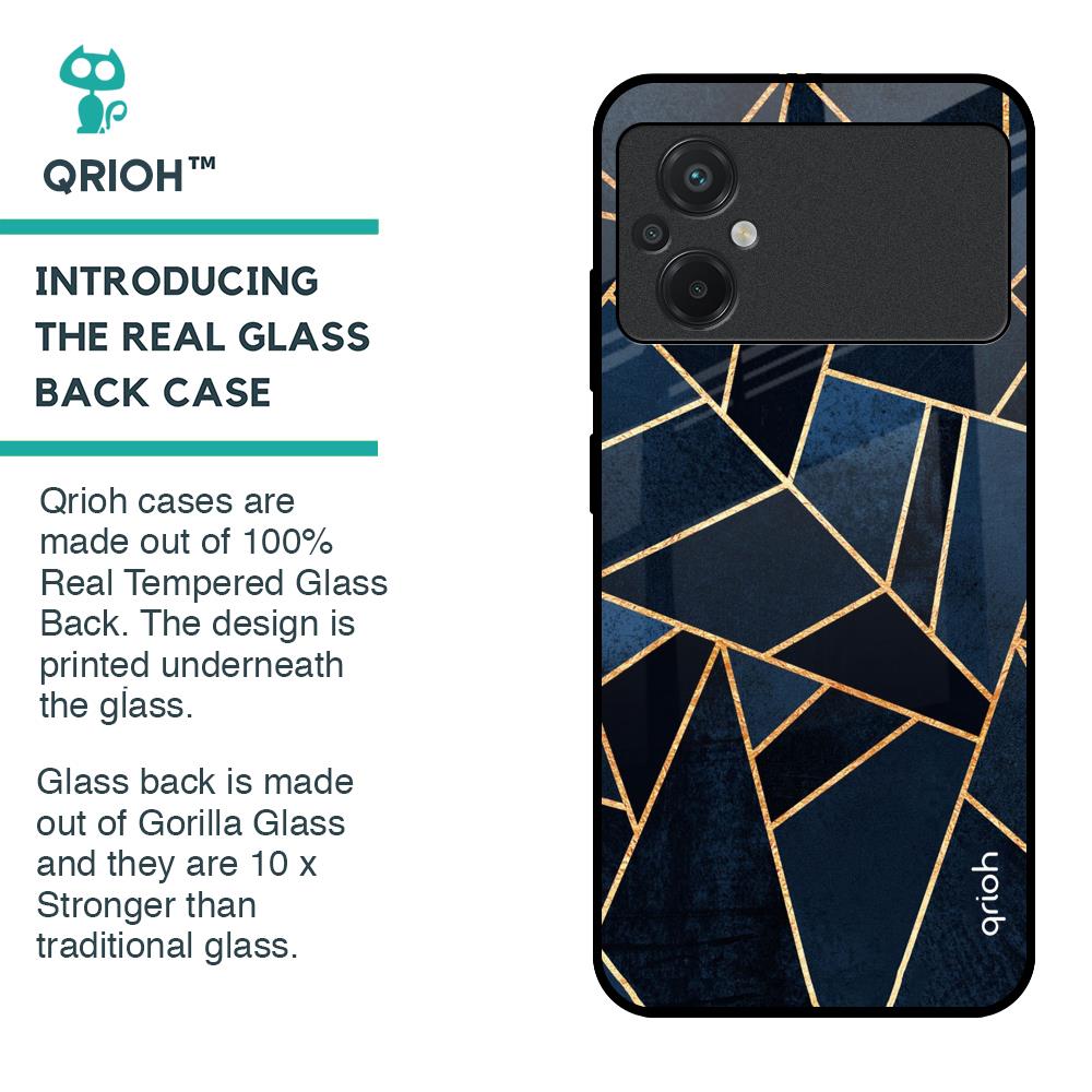 Abstract Tiles Glass case for Poco M5