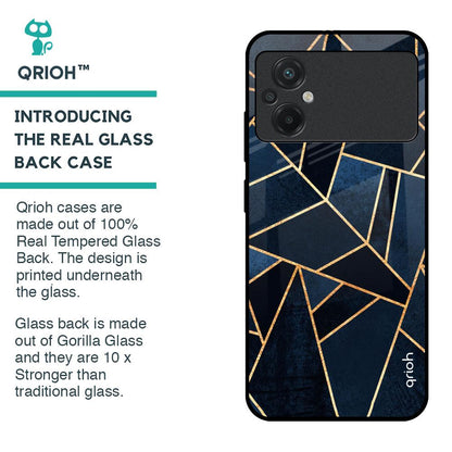 Abstract Tiles Glass case for Poco M5