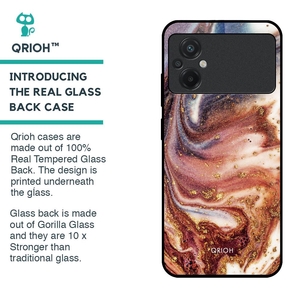 Exceptional Texture Glass Case for Poco M5