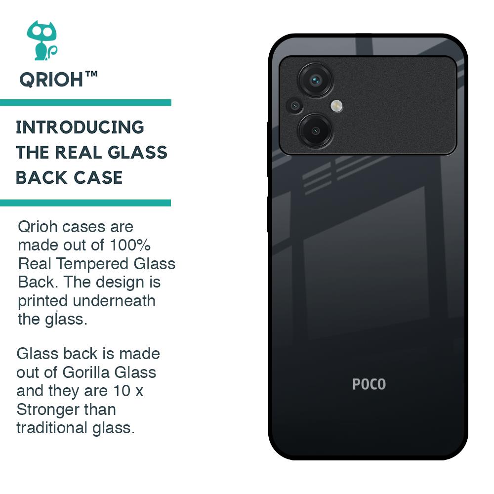 Stone Grey Glass Case For Poco M5