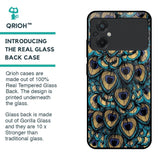 Peacock Feathers Glass case for Poco M5