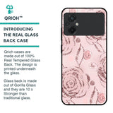 Shimmer Roses Glass case for Poco M5