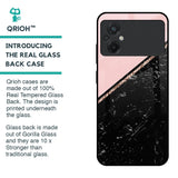 Marble Texture Pink Glass Case For Poco M5