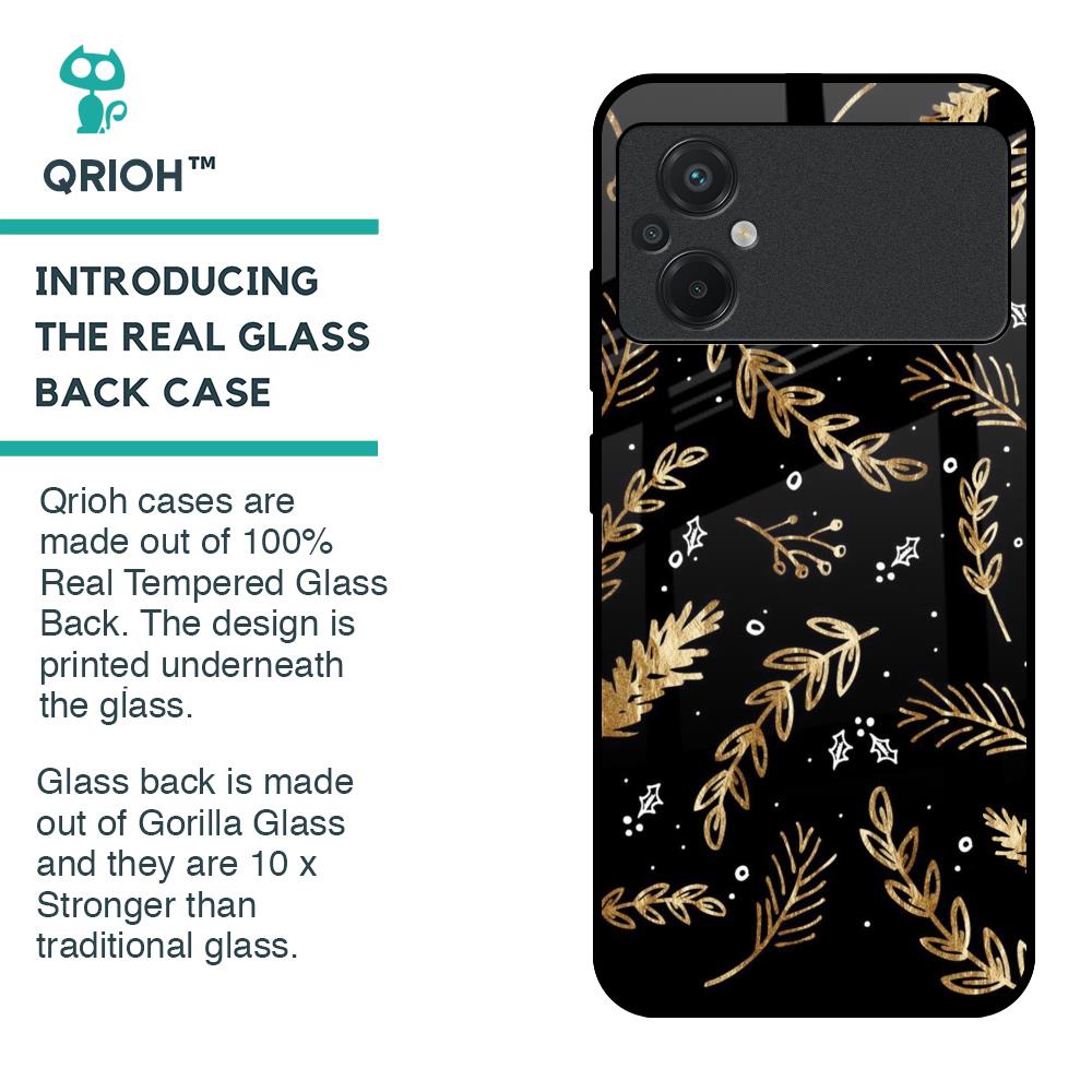Autumn Leaves Glass case for Poco M5