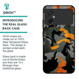 Camouflage Orange Glass Case For Poco M5