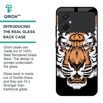 Angry Tiger Glass Case For Poco M5