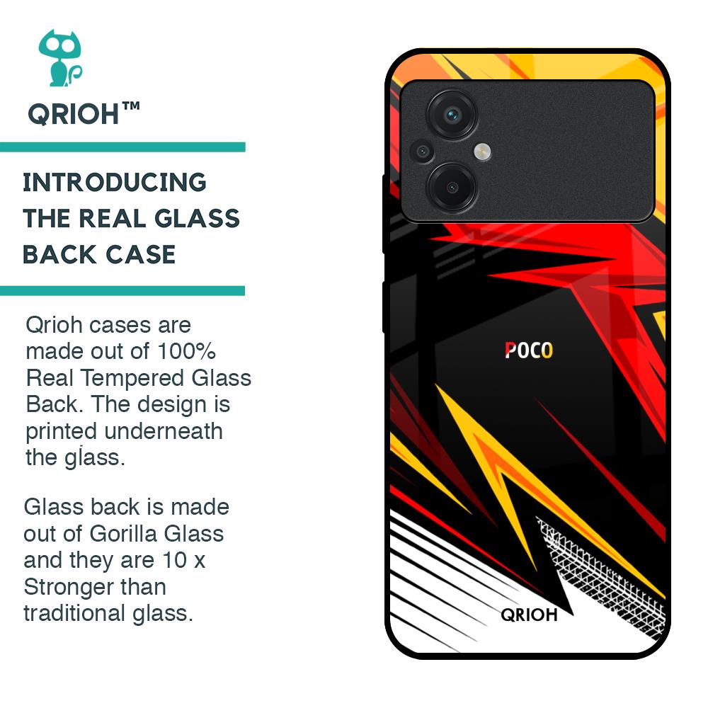 Race Jersey Pattern Glass Case For Poco M5