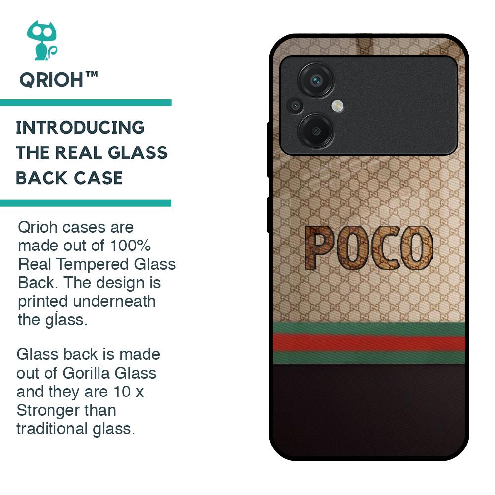 High End Fashion Glass case for Poco M5