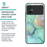 Green Marble Glass case for Poco M5