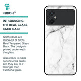 Modern White Marble Glass case for Poco M5