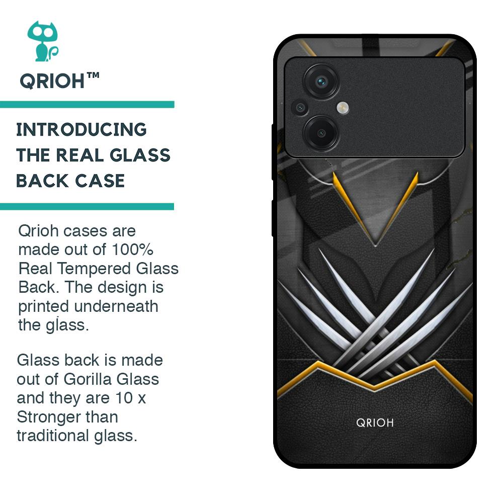 Black Warrior Glass Case for Poco M5