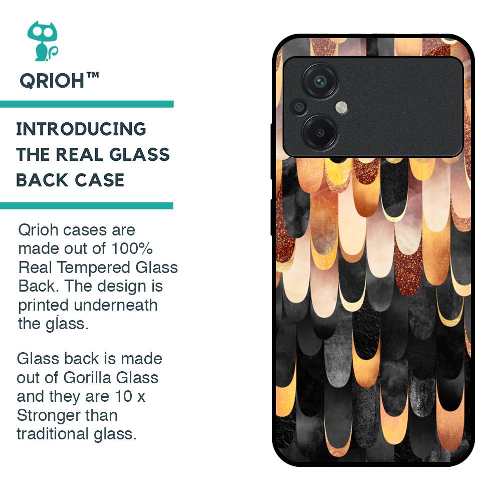 Bronze Abstract Glass Case for Poco M5