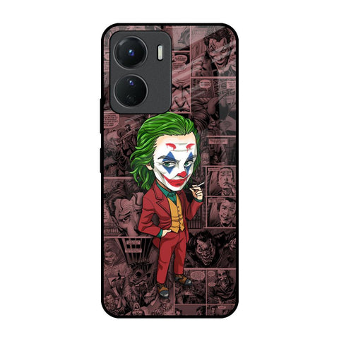 Joker Cartoon Vivo Y16 Glass Back Cover Online