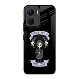 Touch Me & You Die Vivo Y16 Glass Back Cover Online