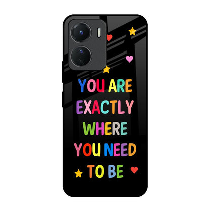 Magical Words Vivo Y16 Glass Back Cover Online