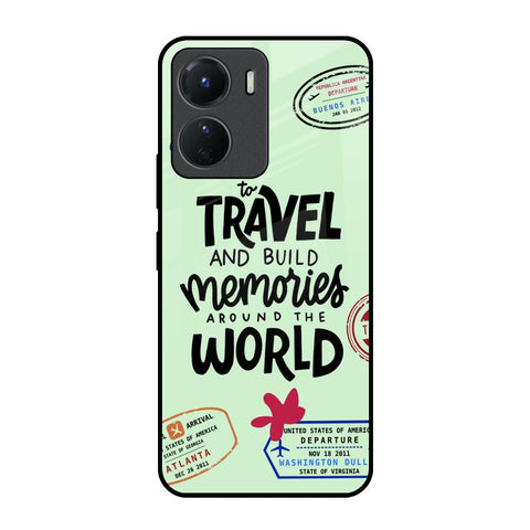 Travel Stamps Vivo Y16 Glass Back Cover Online
